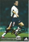 Paul Gascoigne football signed England and Rangers 6 x 4 inch colour photo. Good Condition. All