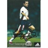 Paul Gascoigne football signed England and Rangers 6 x 4 inch colour photo. Good Condition. All