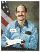 Astronaut Guy Gardner signed 10 x 8 inch colour portrait photo to Walter Space Shuttle NASA. Good