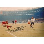 Football Geoff Hurst signed 10 x 8 inch colour photo. Good Condition. All autographed items are