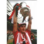 Norman Whiteside Signed Manchester United Fa Cup 8x12 Photo. Good Condition. All autographed items