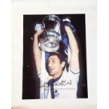 Ossie Ardiles Signed Tottenham Hotspur 191 Fa Cup 17x21 Canvas, With Photo Of Ossie Holding