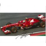 Felipe Massa signed stunning Formula One Ferrari 12 x 8 inch action photo. Good Condition. All