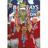 RYAN GIGGS 2008, football autographed 12 x 8 photo, a superb image depicting Giggs holds aloft the