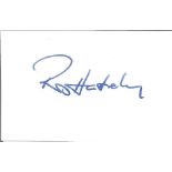 Roy Hattersley 1932 politician signed 3 x 2 inch card. Good Condition. All autographed items are