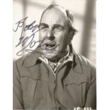 Robert Morley signed 10 x 8 inch b w photo to John. Good Condition. All autographed items are