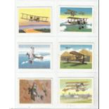 Aviation Cigarette cards set of 30 cards depicting famous aircraft including Spitfire, Hurricane,