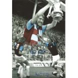 WEST HAM UNITED 1975, football autographed 12 x 8 photo, depicting a montage of images relating to