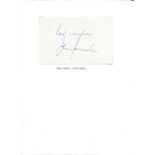 Politics John Smith Labour leader 1939 - 1994 signed House of Commons logoed cream 6 x 4 inch