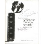 Patricia Medina, Ruby Keeler and Joel McCrea signed American cinema awards programme 1983. Signed on