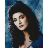 Star Trek Marina Sirtis signed 10 x 8 inch colour photo to Sam. Good Condition. All autographed