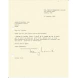 Jeremy Irons TLS dated 13th January 1983 addressed to Hutton Management Ltd replying to an