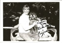 Doris Day signed 7 x 5 inch b w photo dedicated. Good Condition. All autographed items are genuine