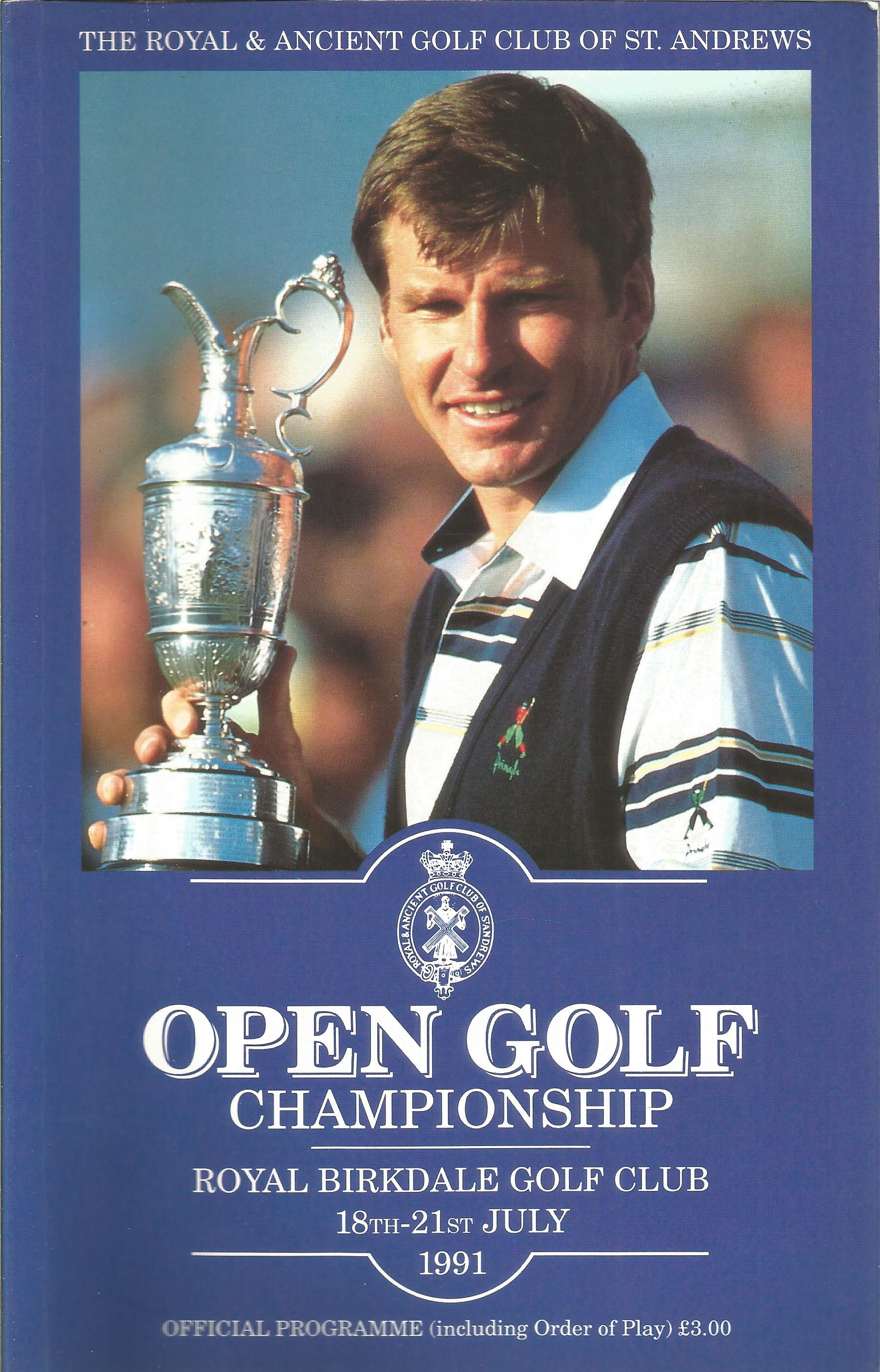 Golf 1991 Open Championship multiple signed programme booklet signed by Corey Nulty. Good Condition. - Image 4 of 4