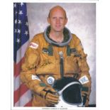 Astronaut Gordon Fullerton signed 10 x 8 inch colour portrait photo Space Shuttle NASA. Good