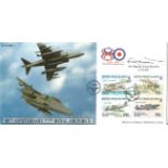 King Hussein of Jordan signed 1998, 80th ann RAF cover flown by Harrier. Only 250 issued. Good