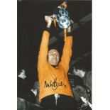 MIKE BAILEY 1974, football autographed 12 x 8 photo, a superb image depicting the Wolves captain