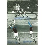 WEST HAM UNITED 1964 75 80, football autographed 12 x 8 photo, depicting a montage of images