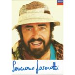 Pavarotti signed 7 x 5 inch colour Decca records photo. Good Condition. All autographed items are