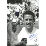 DAVE MACKAY 1960s, football autographed 12 x 8 photo, depicting a montage of images relating to