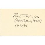 Beatrice Webb 1858 - 1943 politician signed 3 x 2 inch card. Good Condition. All autographed items