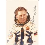 Cosmonaut Sigmund Jahn signed 6 x 4 inch colour photo. Good Condition. All autographed items are