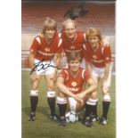 JESPER OLSEN 1984, football autographed 12 x 8 photo, a superb image depicting Man United captain