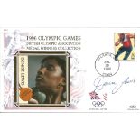 Denise Lewis signed 1996 Benham Olympic games silk FDC. Good Condition. All autographed items are