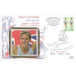 Sally Gunnell signed 1994 Benham Olympic games silk FDC. Good Condition. All autographed items are