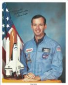 Astronaut Brian Duffy signed 10 x 8 inch colour portrait photo to Walter Space Shuttle NASA. Good