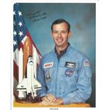 Astronaut Brian Duffy signed 10 x 8 inch colour portrait photo to Walter Space Shuttle NASA. Good