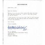 Bob Monkhouse TLS 25th March 1982 on headed paper apologising to sender for not replying to a