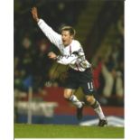 Nick Barmby Signed England 8x10 Photo. Good Condition. All autographed items are genuine hand signed
