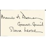 Maurice Dorman politician signed 3 x 2 inch card 1912. Good Condition. All autographed items are