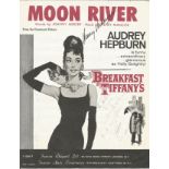 Audrey Hepburn signed note to Peter from Audrey Hepburn and my friend Cat Aug 1965 in pencil plus