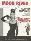 Audrey Hepburn signed note to Peter from Audrey Hepburn and my friend Cat Aug 1965 in pencil plus