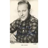 Bing Crosby signed 6 x 4 inch b/w photo. Good Condition. All autographed items are genuine hand