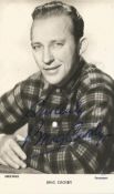 Bing Crosby signed 6 x 4 inch b/w photo. Good Condition. All autographed items are genuine hand