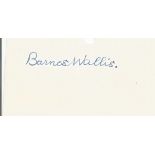 Barnes Wallis 617 Sqn WW2 inventor signed white card. Good Condition. All autographed items are