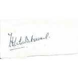 Victoria Cross winner Herbert Wallace Le Patourel VC signed small signature piece. 1940 He then