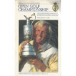 Golf Multiple signed 1987 Open Championship programme booklet. Has 100+ autographs including 33