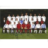 Football 12 x 8 inch colour German team photo signed by seven including Dennis Aogo, Toni Kroos,