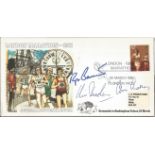 Athletics Four Minute mile team signed 1981 London Marathon cover. Signed by Roger Bannister,