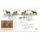 Bob Champion, John Hurt, Jan Francis, Allison Steadman, Ben Johnson signed 1978 Horses FDC. Good