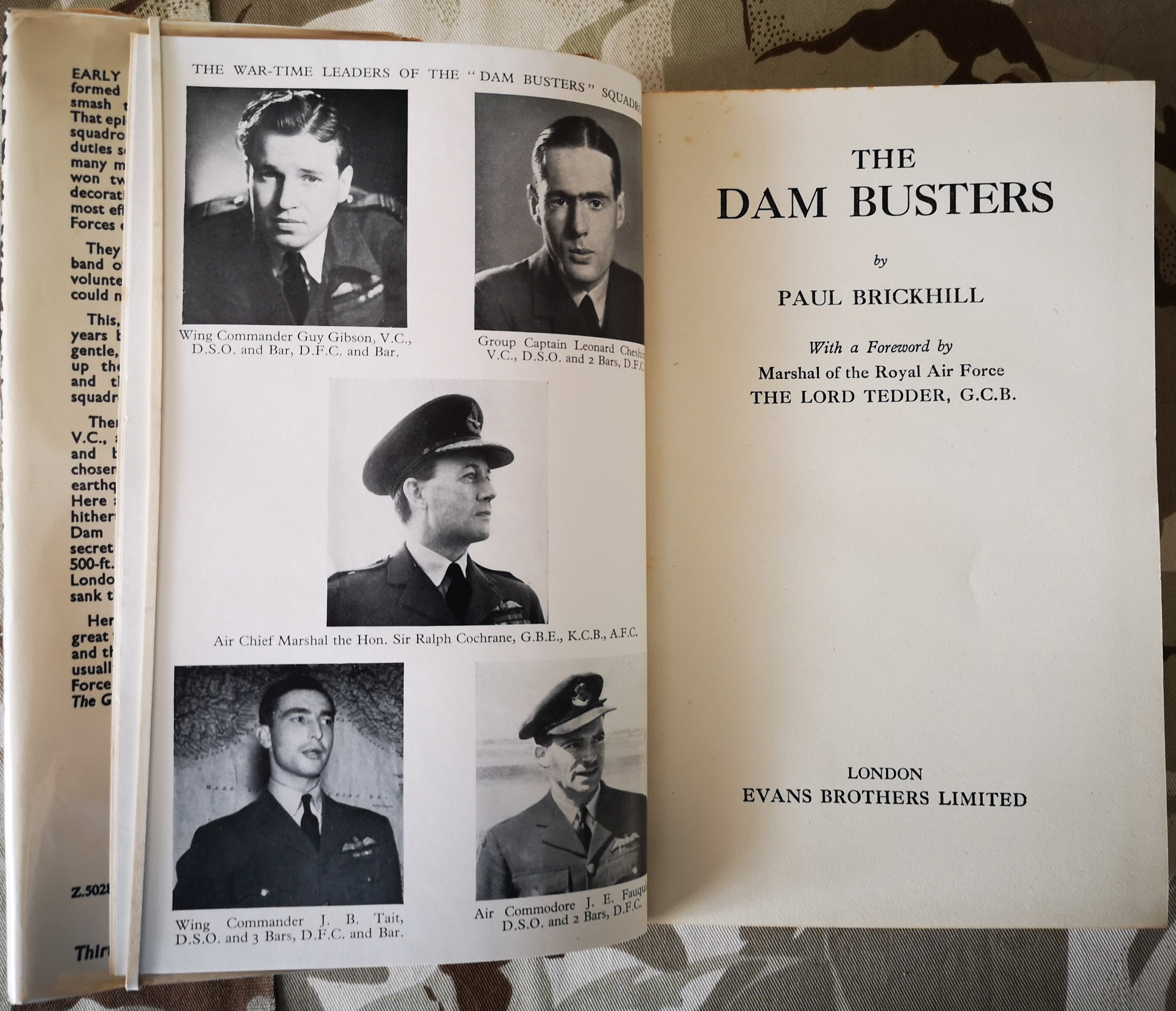 Leonard Cheshire VC signed rare copy of Paul Brickhill's The Dam Busters. It's signed with a - Image 6 of 10