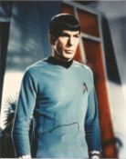 Star Trek Leonard Nimoy as Spock signed 10 x 8 inch colour photo. Good Condition. All autographed