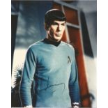 Star Trek Leonard Nimoy as Spock signed 10 x 8 inch colour photo. Good Condition. All autographed