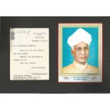 Indian President Dr Sarvepalli Radhakrishnan typed signed letter 1961 on Vice President note paper