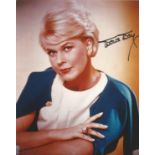 Doris Day signed stunning 10 x 8 inch colour portrait photo. Good Condition. All autographed items