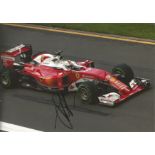 Sebastian Vettel signed stunning Formula One Ferrari 12 x 8 inch action photo. Good Condition. All